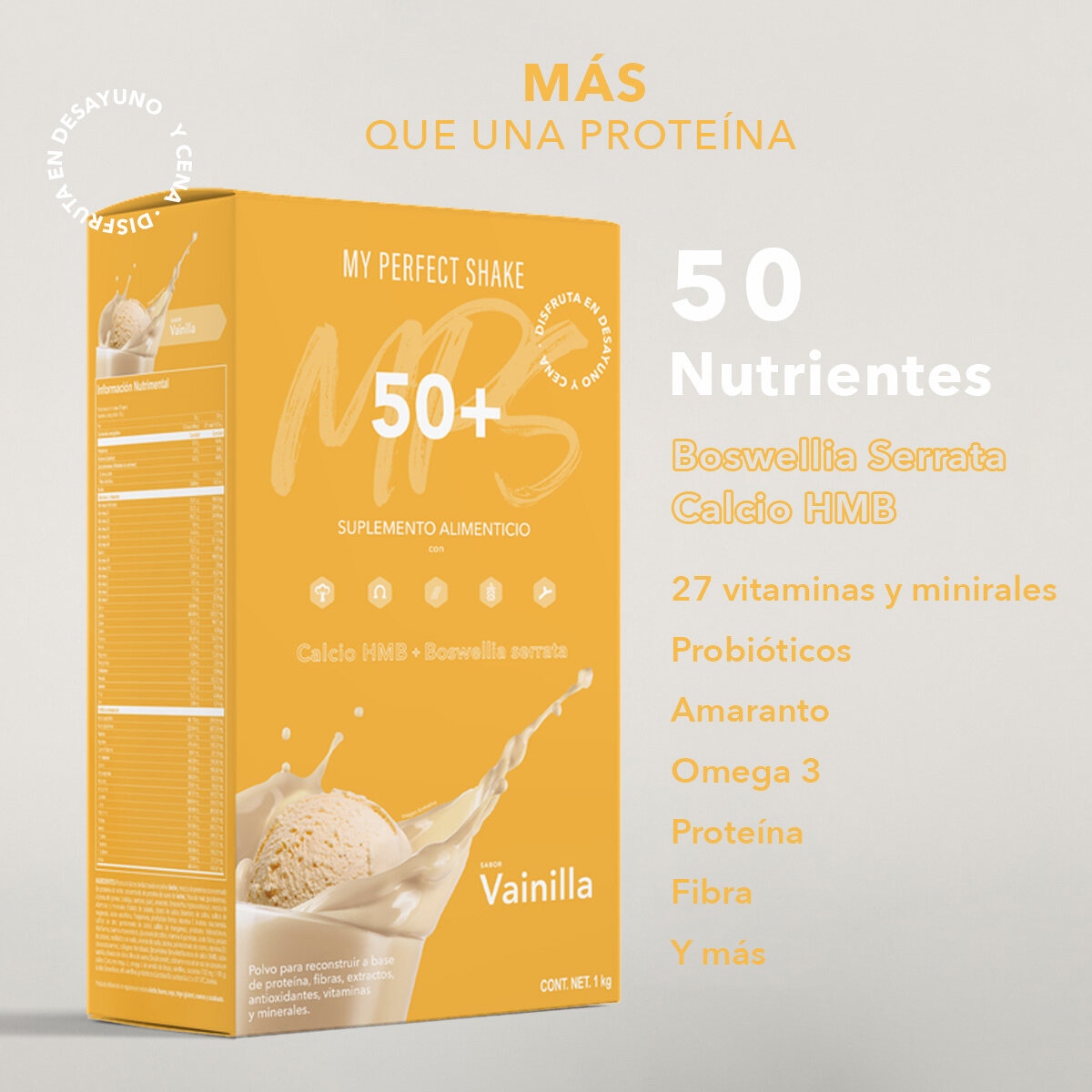 My Perfect Shake 50+ Bebida en Polvo Sabor Vainilla Chips 2kg