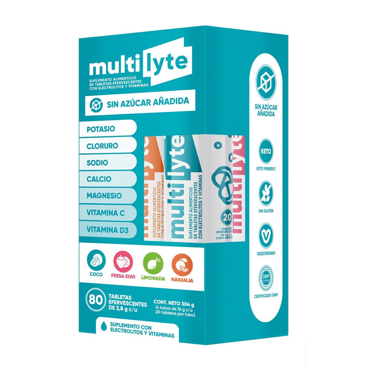 Multilyte Tabletas Efervescentes Sin Azucar 80 Tabletas Multilyte Tabletas Efervescentes Sin Azucar 80 Tabletas