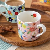 Over&Back Juego de 6 Tazas de Cerámica Florales de 414 mL Over&Back Juego de 6 Tazas de Cerámica Florales de 414 mL
