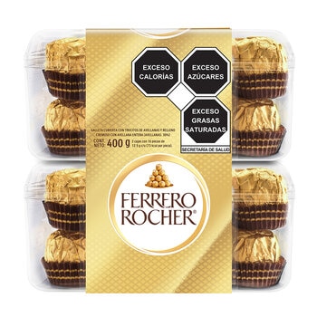 Ferrero Rocher Chocolates con Avellana 32 pzas de 12.5 g