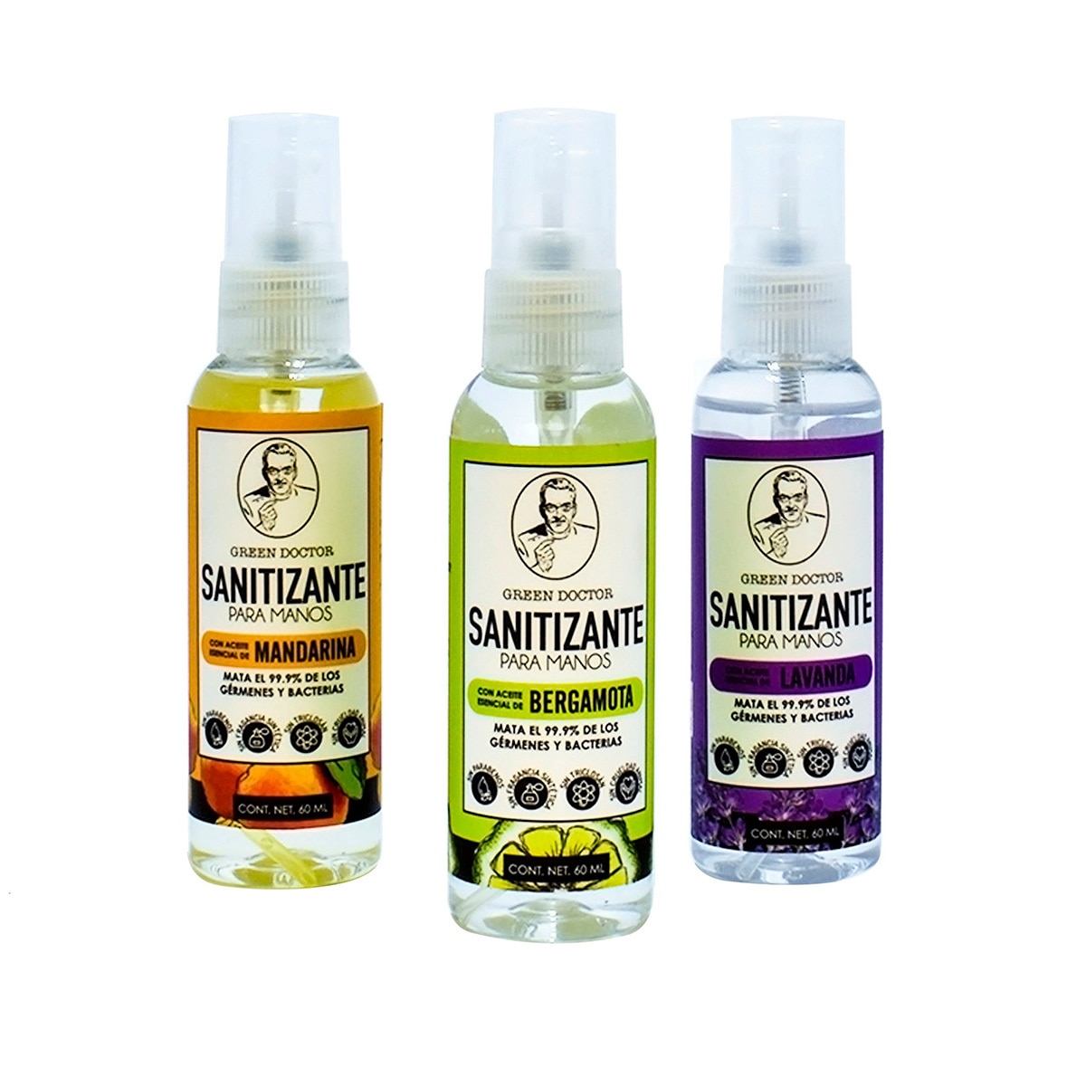 Sanitizante Con Aceites Esenciales En Spray Green Doctor 3 Piezas Costco México 2701