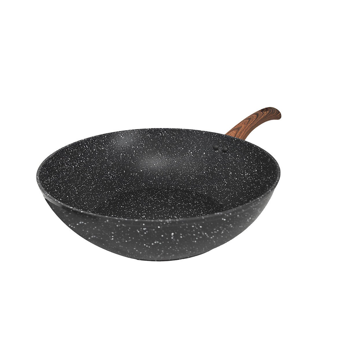 Westinghouse, Wok de 30 cm, Marmol Negro con Mango de Madera Westinghouse, Wok de 30 cm, Marmol Negro con Mango de Madera