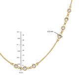 Collar de Estaciones Redondas, Oro Dos Tonos 14K Collar de Estaciones Redondas, Oro Dos Tonos 14K