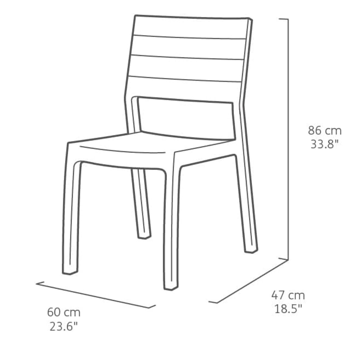 Keter, Harmony Silla para Jardín 4 Piezas