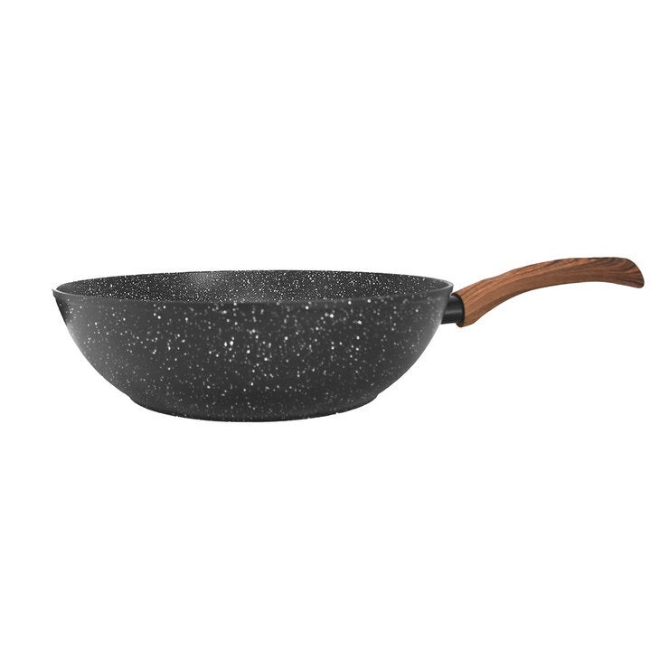 Westinghouse, Wok de 30 cm, Marmol Negro con Mango de Madera Westinghouse, Wok de 30 cm, Marmol Negro con Mango de Madera