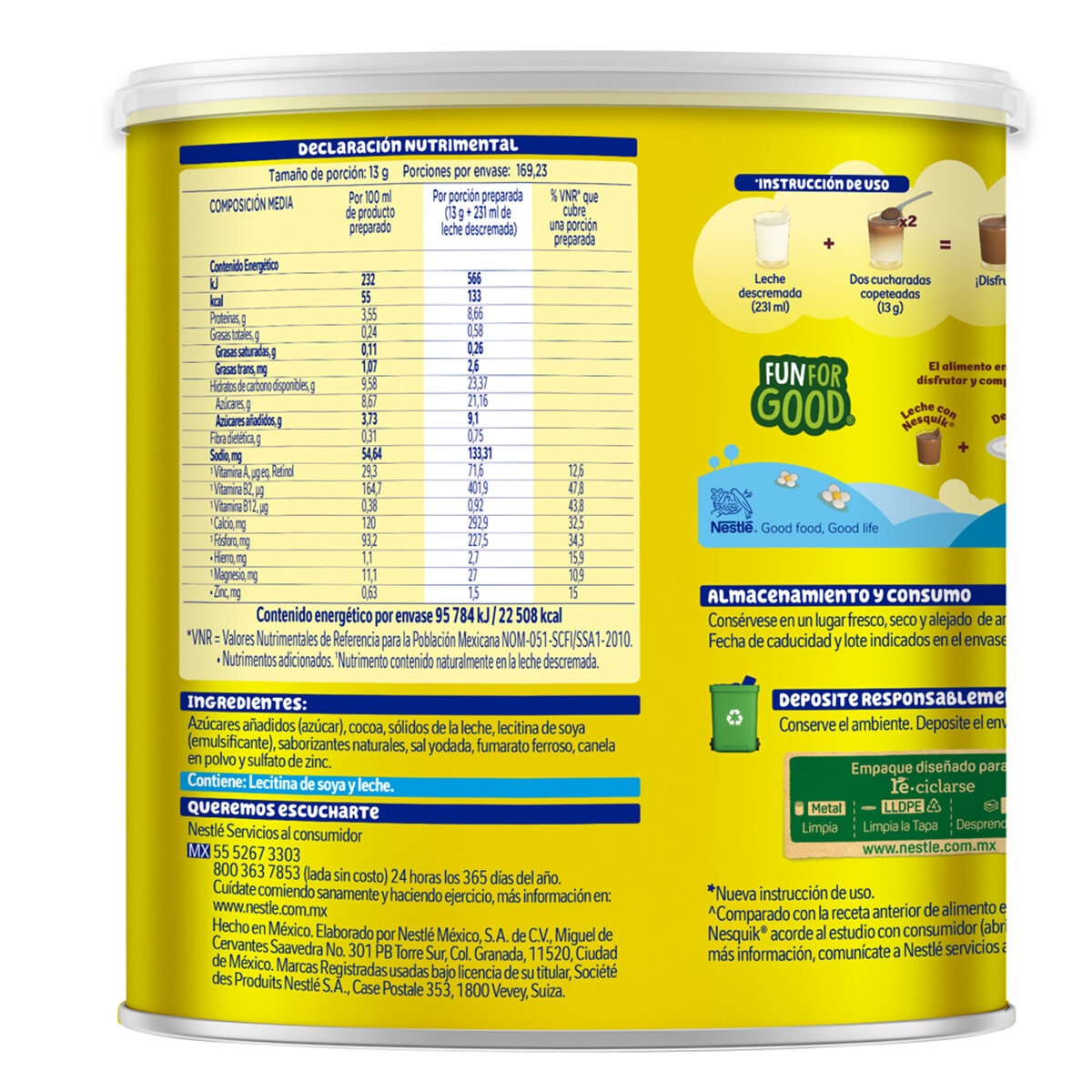 Nesquik Chocolate en Polvo 2.2 kg Nesquik Chocolate en Polvo 2.2 kg