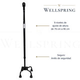 Wellspring Bastón de 4 apoyos