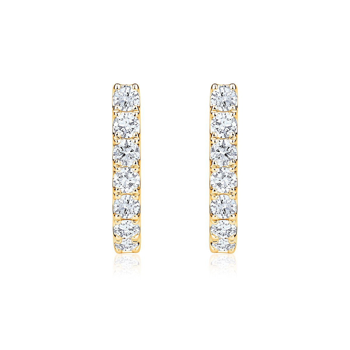 Aretes de Diamantes, 1.50ctw, Oro Amarillo de 14K