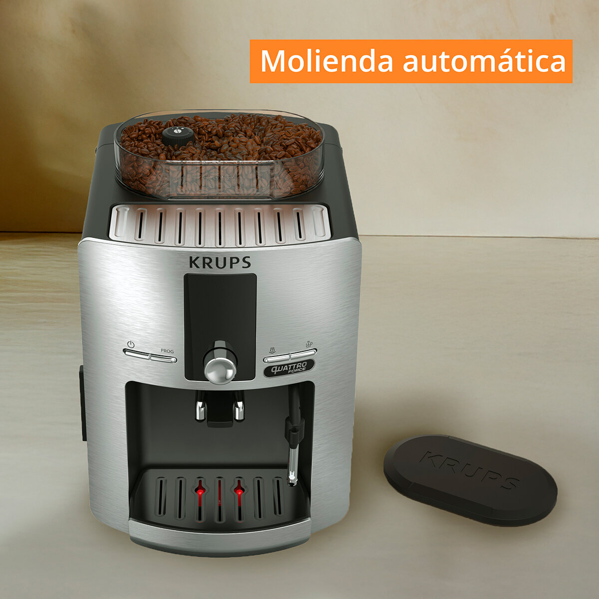 Krups Cafetera Automática Silver incluye kit de mantenimiento Krups Cafetera Automática Silver incluye kit de mantenimiento