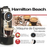 Hamilton Beach Cafetera Compatible con Cápsulas Nespresso Original Hamilton Beach Cafetera Compatible con Cápsulas Nespresso Original