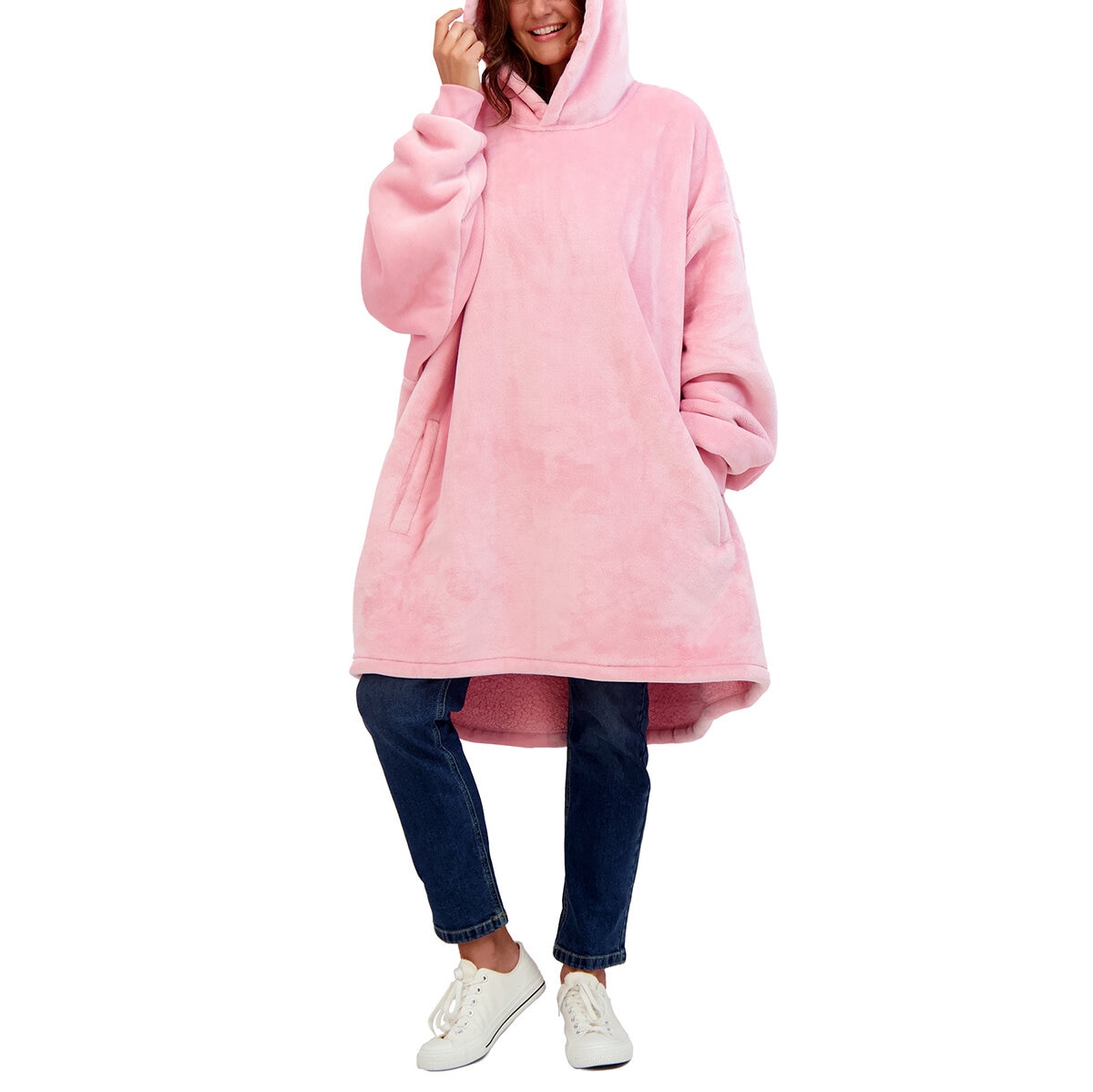 The Wayy Big Hoodie Sudadera Unisex rosa