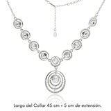 Mayfer, Juego de Collar y Aretes, Diseño Elegante, con Cristal Austríaco