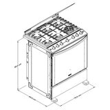 Whirlpool Estufa de Piso de Gas 6 Quemadores Whirlpool Estufa de Piso de Gas 6 Quemadores