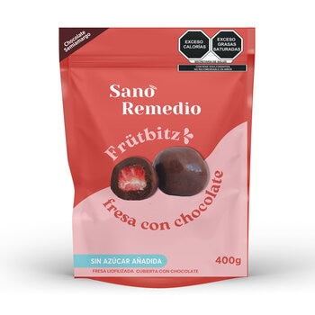 Sano Remedio Frütbitz de Fresa con chocolate 400 g