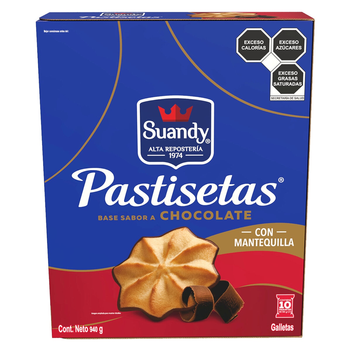 Suandy Pastisetas Base con Chocolate 940 g Suandy Pastisetas Base con Chocolate 940 g