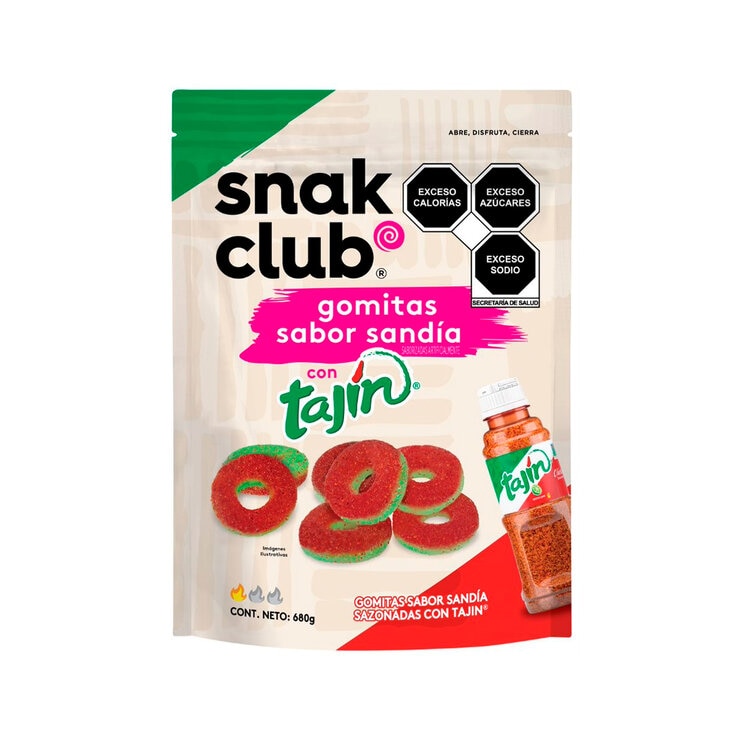 Snak Club Gomitas Sabor Sandía con Tajín 680 g