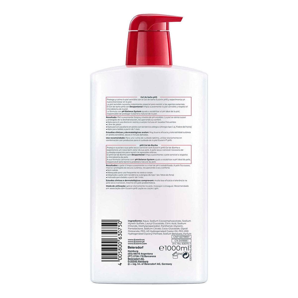 Eucerin Gel de Ducha de 1 Lt.