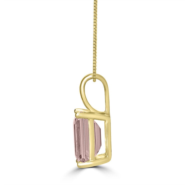 Dije de Morganita, Oro Amarillo de 14k Dije de Morganita, Oro Amarillo de 14k
