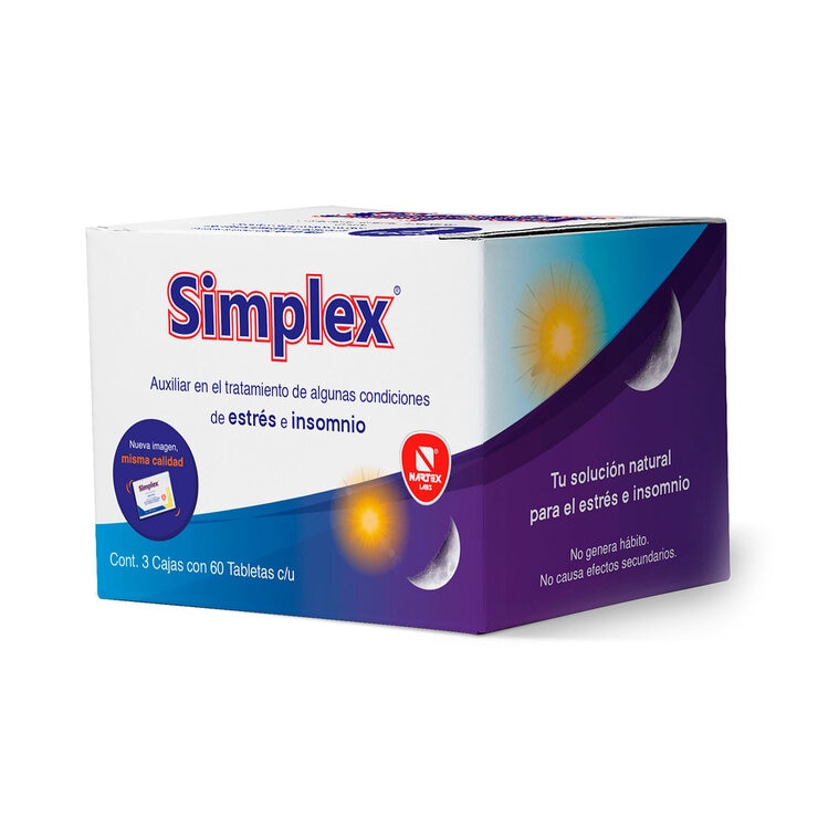 Simplex 3 paquetes de 60 tabletas c/u Simplex 3 paquetes de 60 tabletas c/u