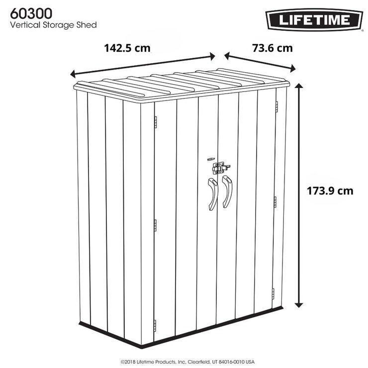 Lifetime, Cobertizo Vertical 173 cm x 73 cm Lifetime, Cobertizo Vertical 173 cm x 73 cm