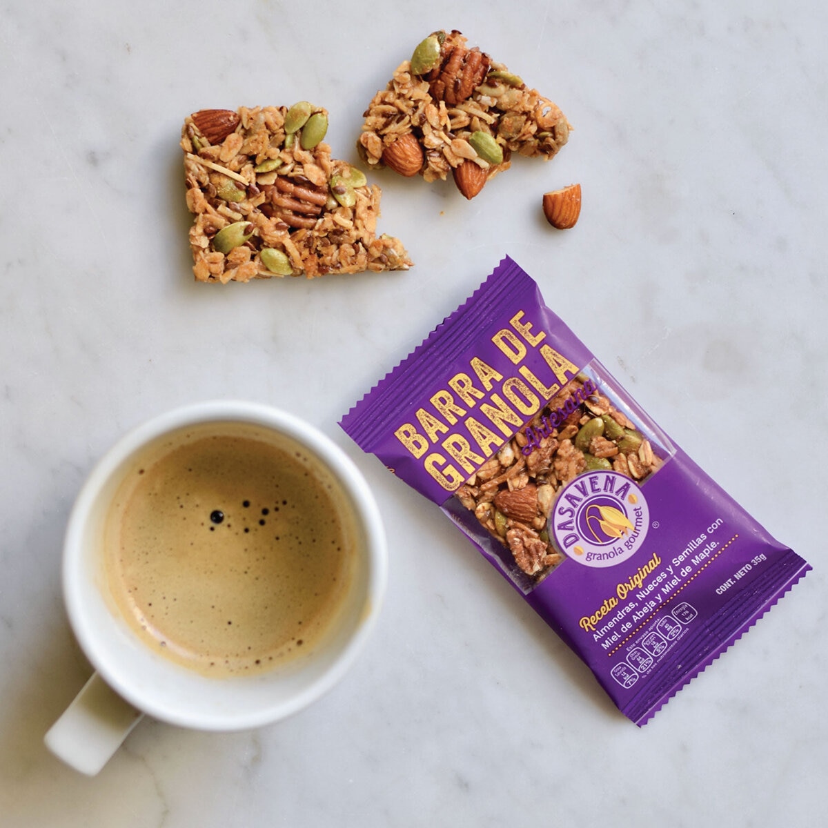 Dasavena Barras de Granola Crujientes 20 pzas de 35 g Dasavena Barras de Granola Crujientes 20 pzas de 35 g