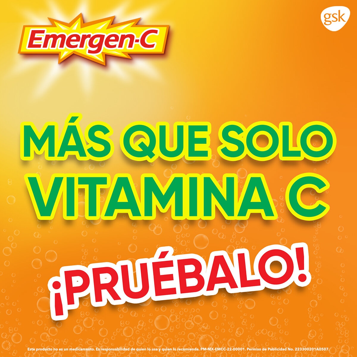 Emergenc con vitamina C, B y antioxidantes 3 cajas de 10 sobres