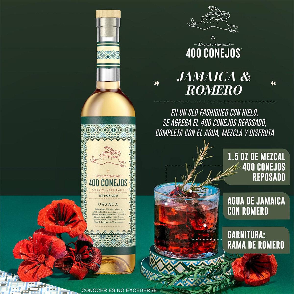 Mezcal 400 Conejos Reposado 700ml Mezcal 400 Conejos Reposado 700ml