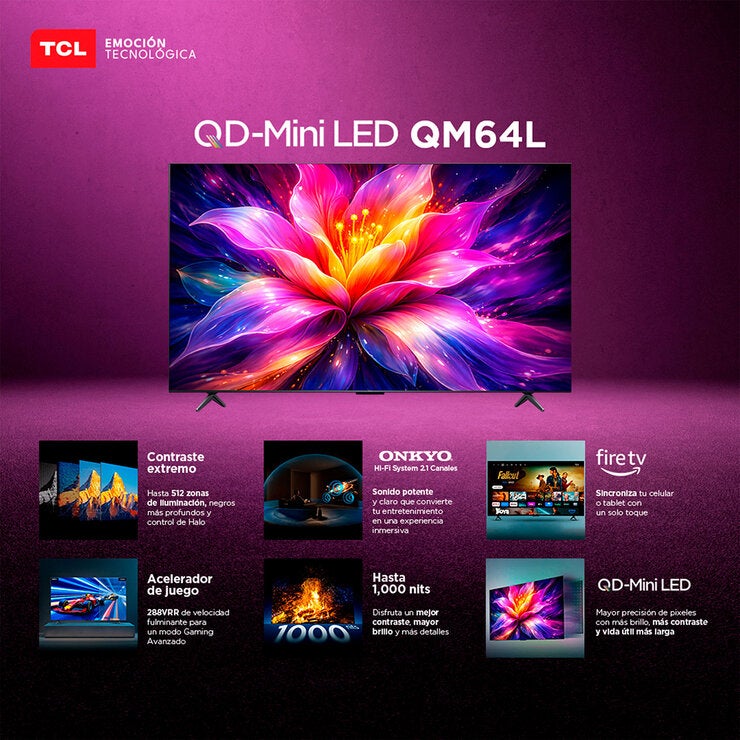 TCL Pantalla 85" Miniled 4K Fire TV TCL Pantalla 85" Miniled 4K Fire TV