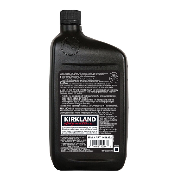 Kirkland Signature Aceite para Motor 20W50, 12/1qt , 84 cajas Kirkland Signature Aceite para Motor 20W50, 12/1qt , 84 cajas