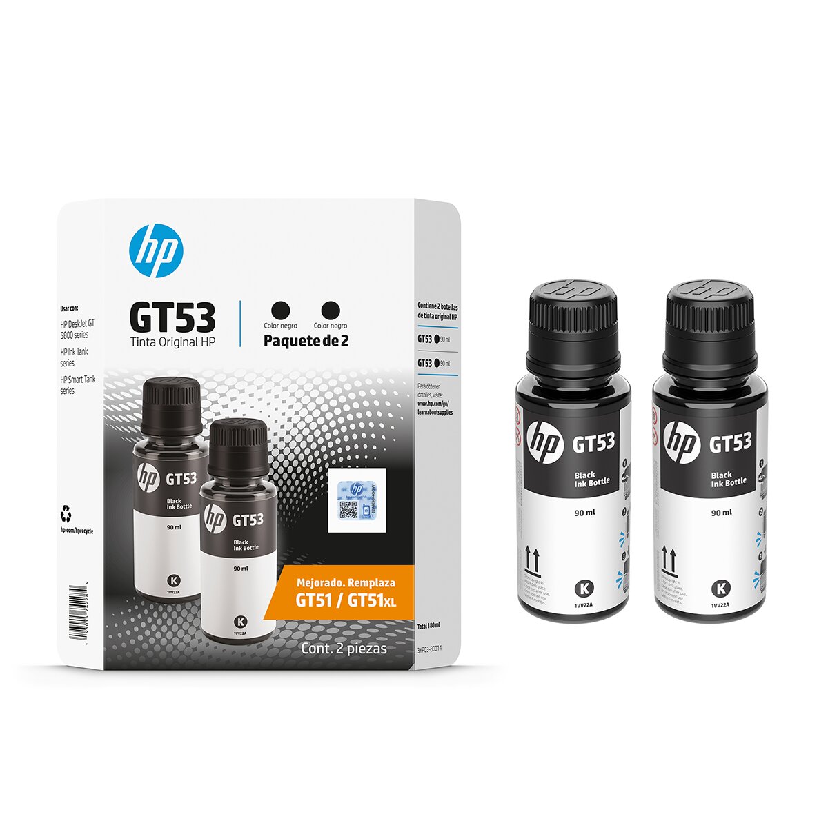 HP GT53 Botella de Tinta Negro HP GT53 Botella de Tinta Negro