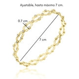 Mayfer, Anilo/Pulsera Plata .925, Color Dorado