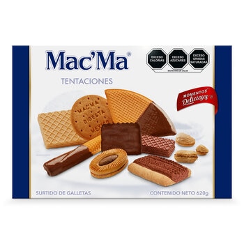 mac'ma tentaciones surtido de galletas 620 g