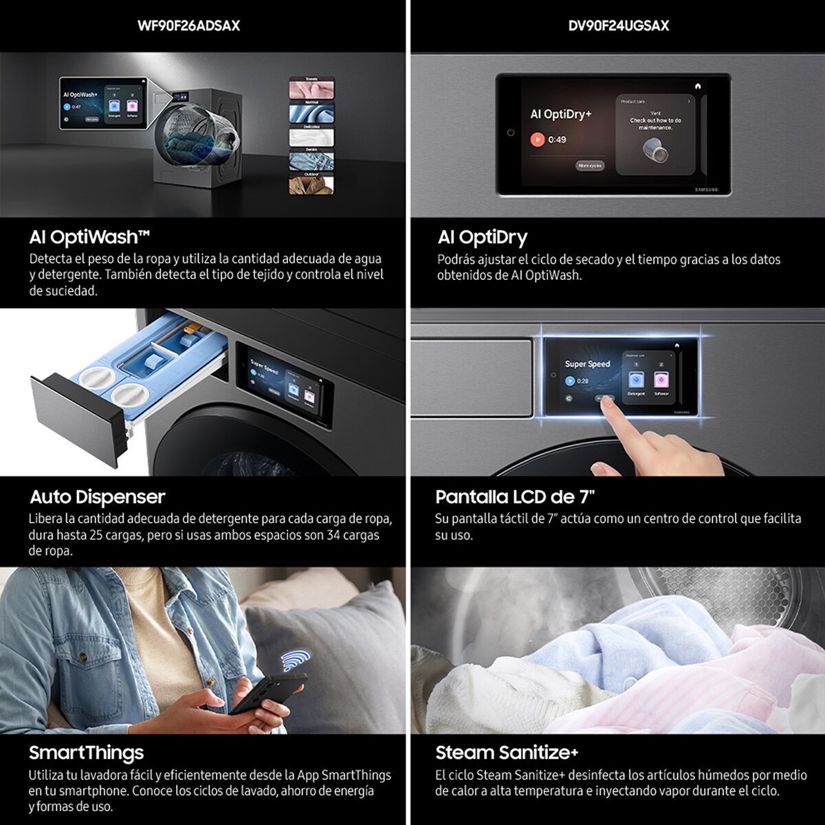 Samsung Bespoke AI Centro de Lavado de 26 kg / 24 kg Samsung Bespoke AI Centro de Lavado de 26 kg / 24 kg