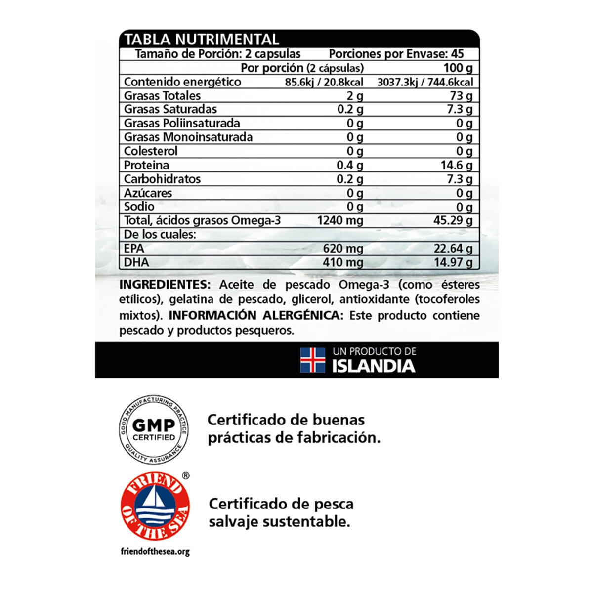 LYSI Aceite de Pescado Frasco de 90 Cápsulas