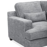 Aiden & Ivy, Seccional Fijo de Tela de 4 Piezas y Otomano Aiden & Ivy, Seccional Fijo de Tela de 4 Piezas y Otomano