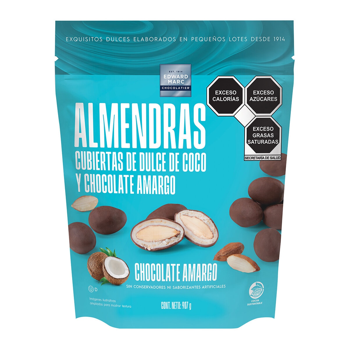 Edward Marc Almendras Cubiertas de Dulce de Coco y Chocolate Amargo 907 g Edward Marc Almendras Cubiertas de Dulce de Coco y Chocolate Amargo 907 g