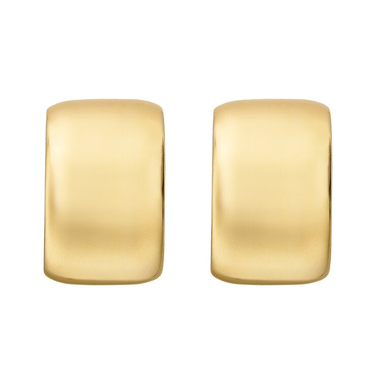 Aretes, Arracadas 'C', Oro Amarillo 14K Aretes, Arracadas 'C', Oro Amarillo 14K
