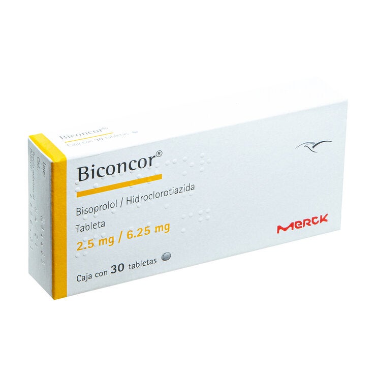 Biconcor 2.5 mg / 6.25 mg 30 Tabletas Biconcor 2.5 mg / 6.25 mg 30 Tabletas