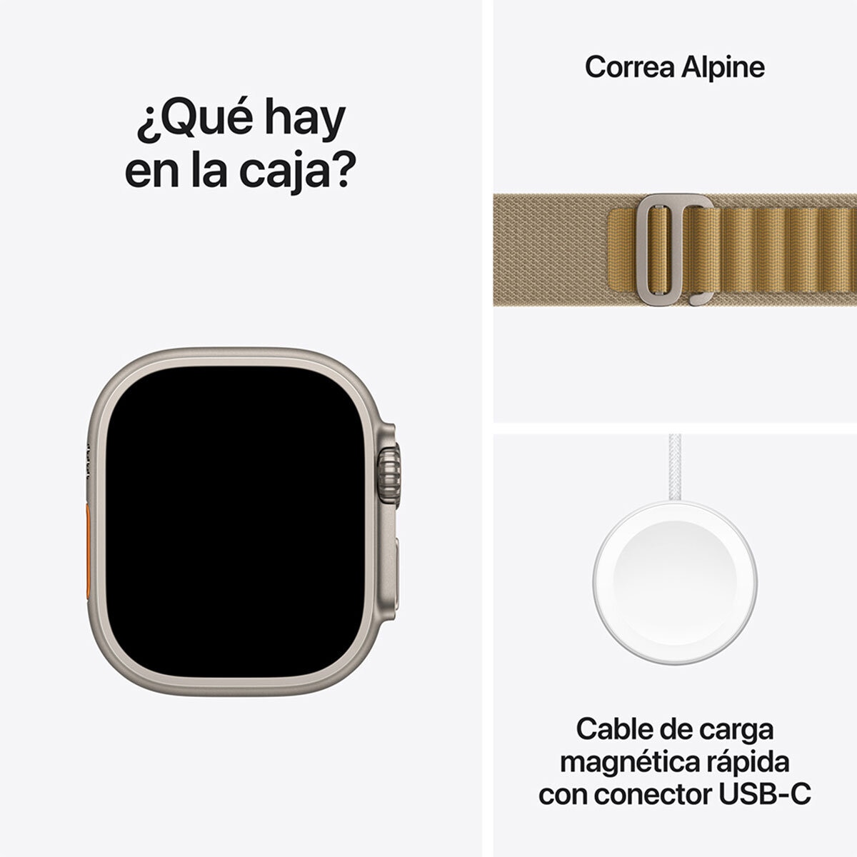 Apple Watch Ultra 2 (GPS + Cellular) Caja de titanio natural 49mm con Correa Loop Alpine Canela M