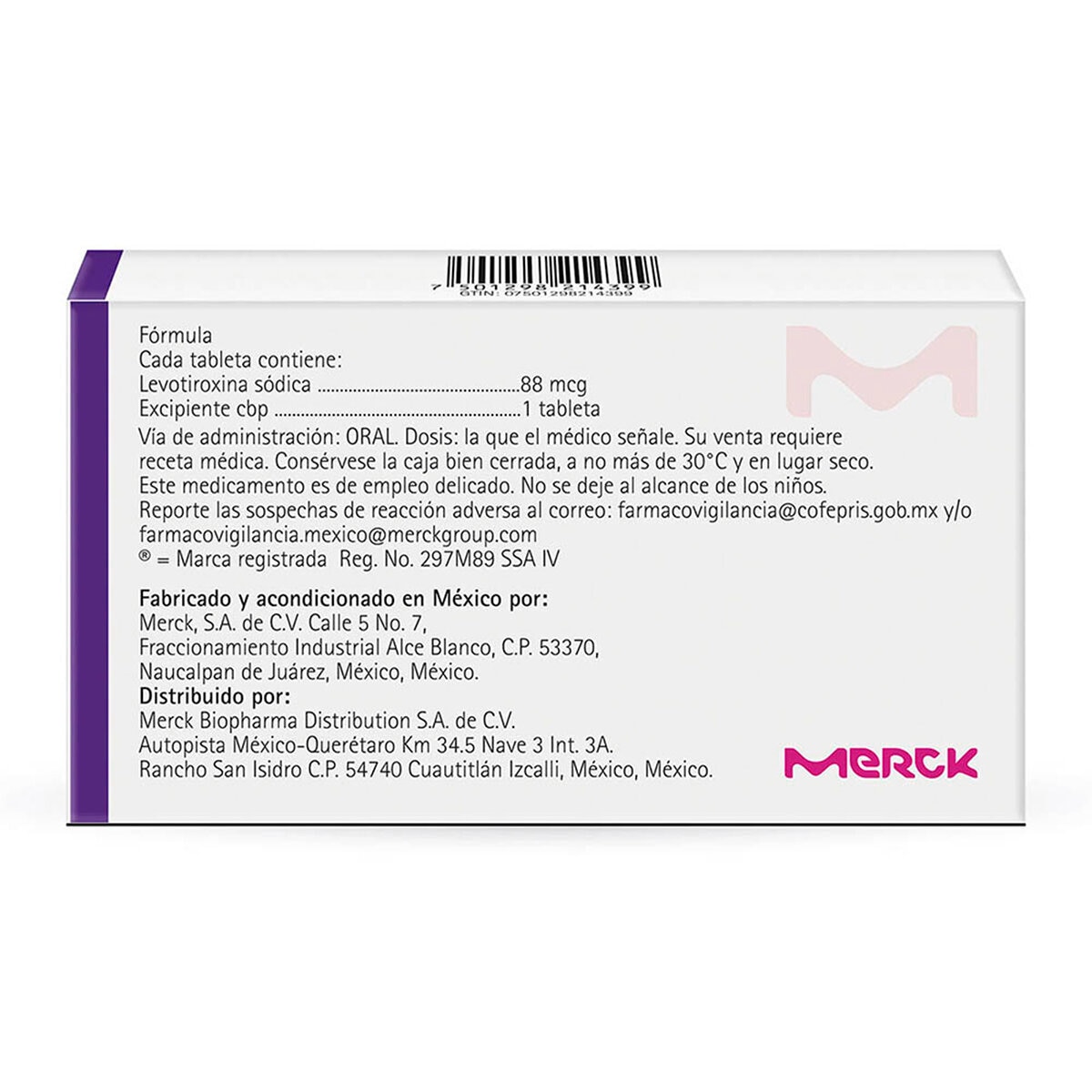 Eutirox 88mcg 50 Tabletas