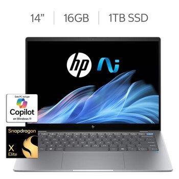 hp 14-fe0001la laptop 14" 2.2k táctil omnibook x snapdragon x elite 16gb 1tb ssd