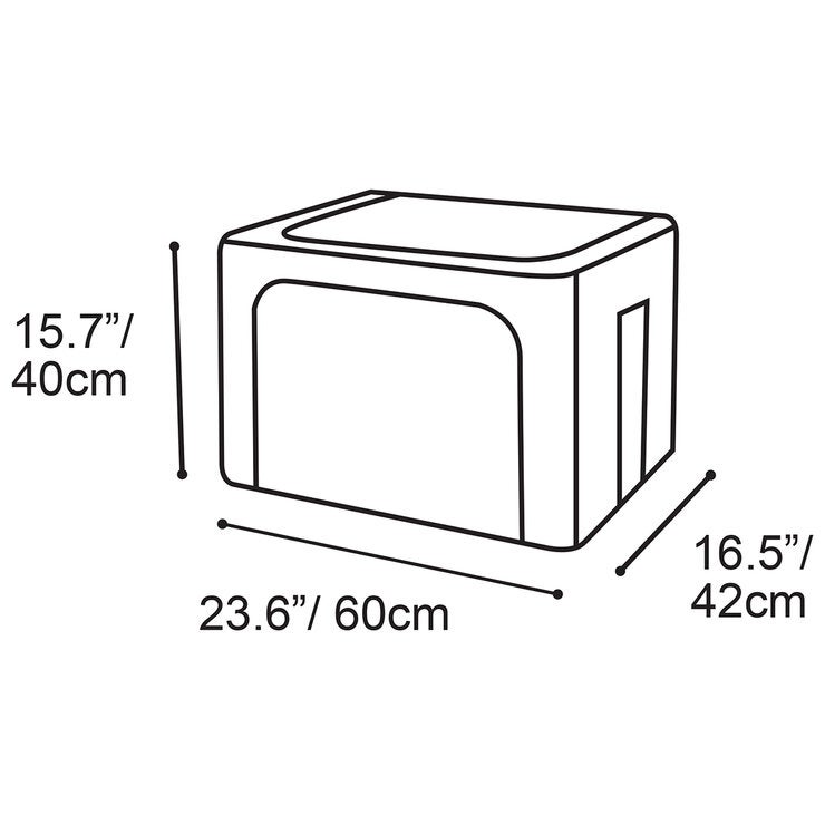 AG Box, Set de 2 Cajas Flexibles de Almacenamiento Negras AG Box, Set de 2 Cajas Flexibles de Almacenamiento Negras
