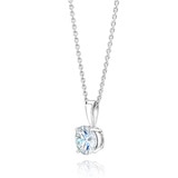 1.00ct, Collar de Diamante Solitario, Oro Blanco de 18kt