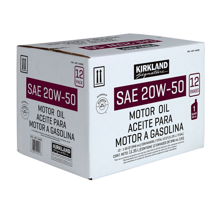 Kirkland Signature Aceite para Motor 20w50 12/1qt Kirkland Signature Aceite para Motor 20w50 12/1qt