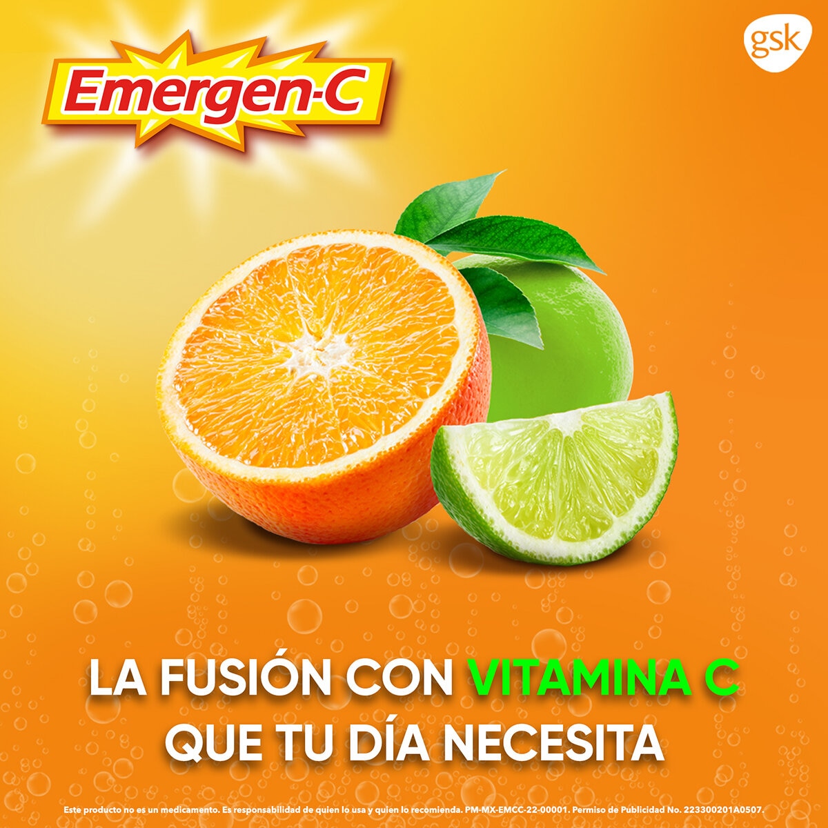 Emergenc con vitamina C, B y antioxidantes 3 cajas de 10 sobres