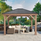 Yardistry, Gazebo de Madera de 3.7 m x 4.3 m