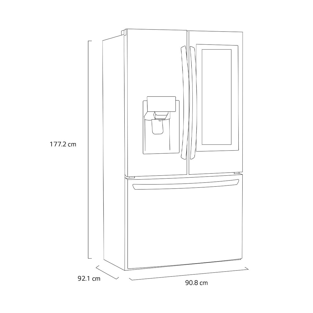 LG Refrigerador 28' French Door Instaview Black