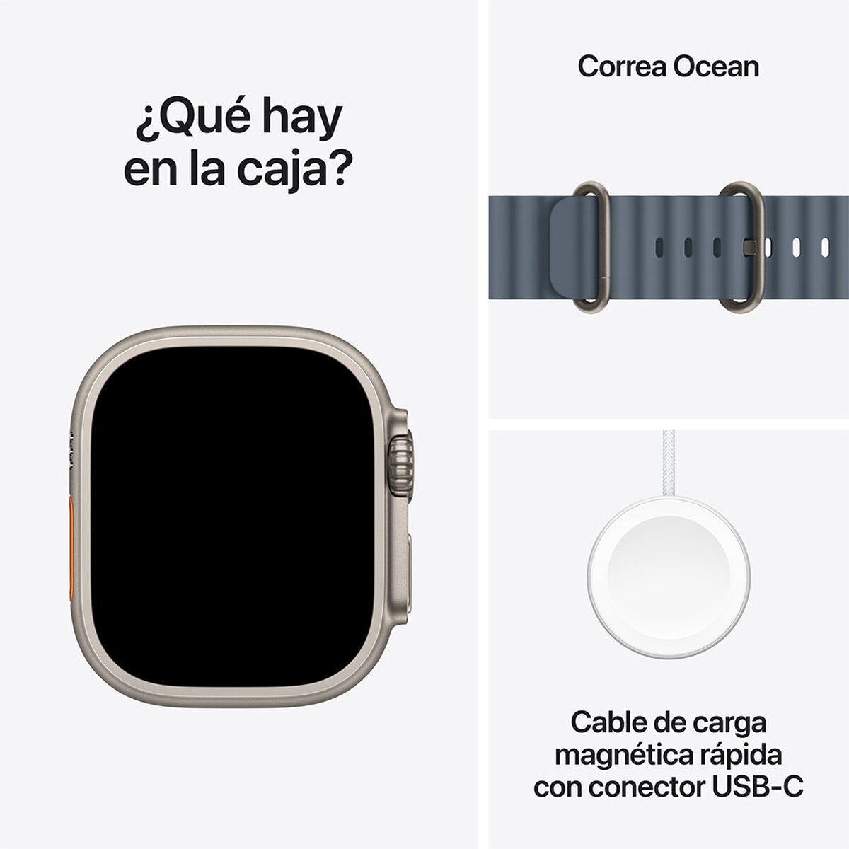 Apple Watch Ultra 3 (GPS + Celular) 49mm Titanio Natural + Correa Ocean Azul Anchor - Unitalla Apple Watch Ultra 3 (GPS + Celular) 49mm Titanio Natural + Correa Ocean Azul Anchor - Unitalla