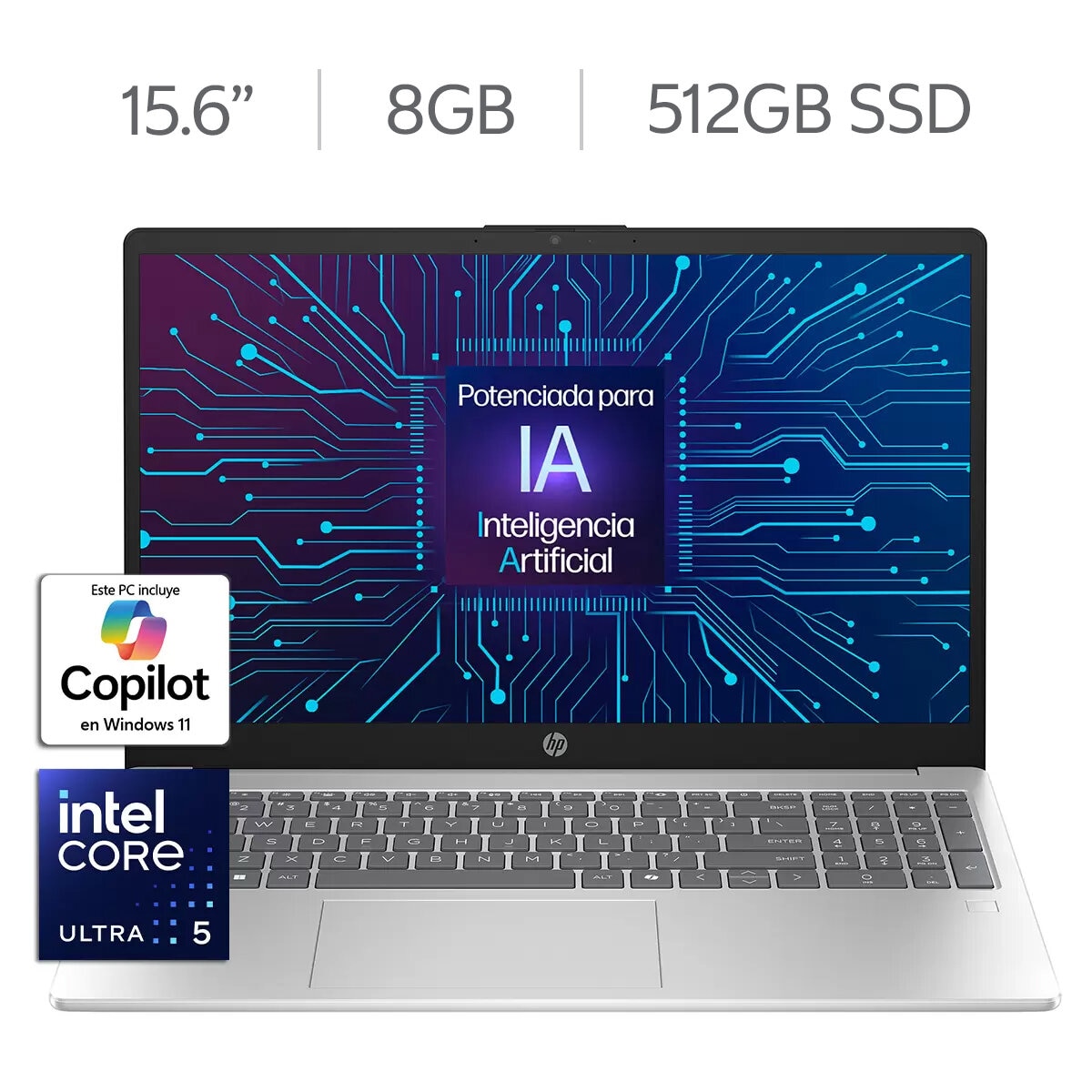 HP 15-fd1254la Laptop 15.6" Full HD Táctil Intel Core Ultra 5 8GB 512GB SSD + 12 Meses de M365 Personal HP 15-fd1254la Laptop 15.6" Full HD Táctil Intel Core Ultra 5 8GB 512GB SSD + 12 Meses de M365 Personal
