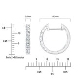 Aretes, Arracadas de Diamantes 0.35ctw, Oro Blanco 14K Aretes, Arracadas de Diamantes 0.35ctw, Oro Blanco 14K